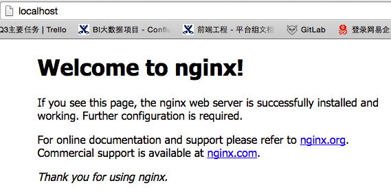 welcome to nginx